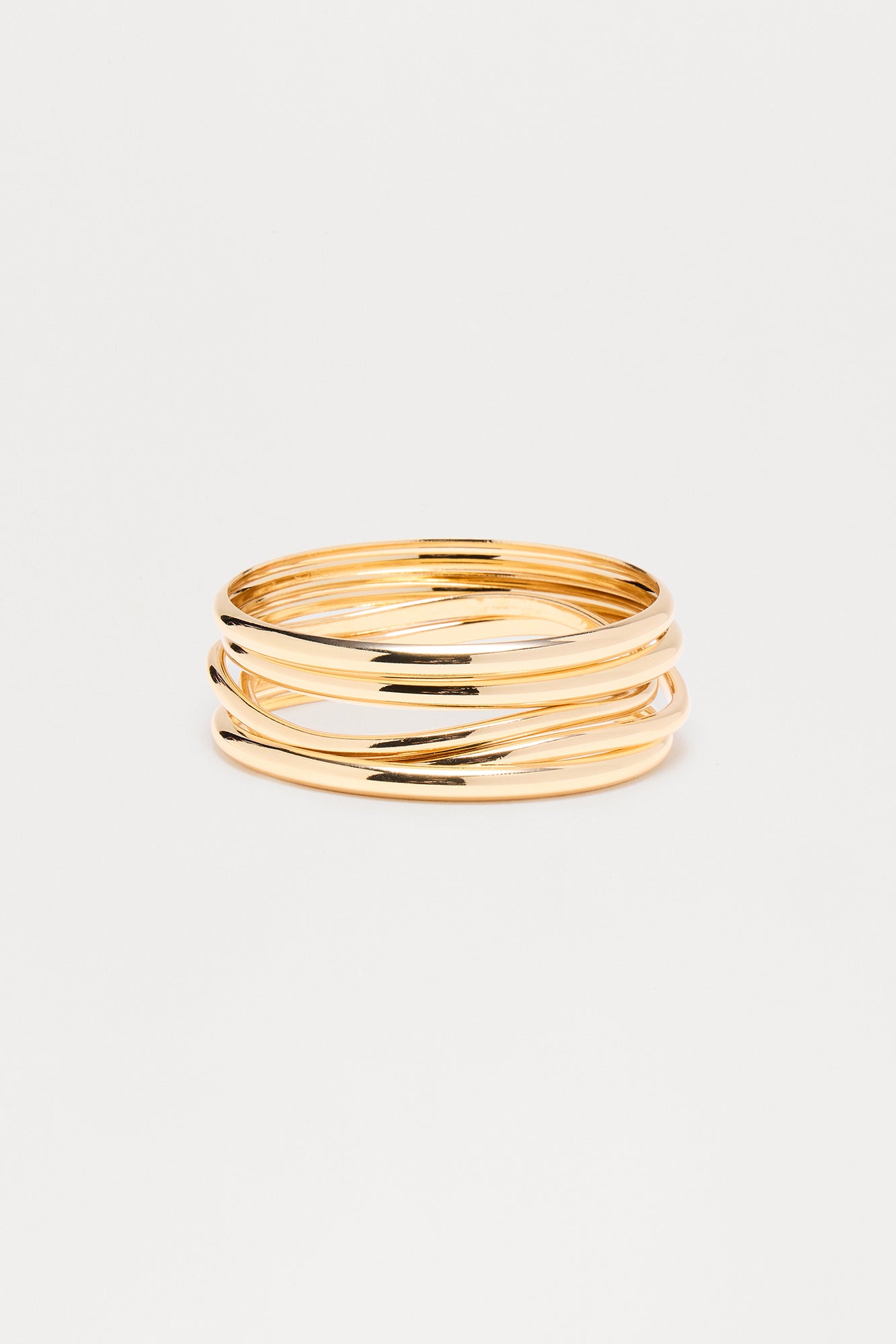Escape With Me 5 Piece Bangle Set - Gold