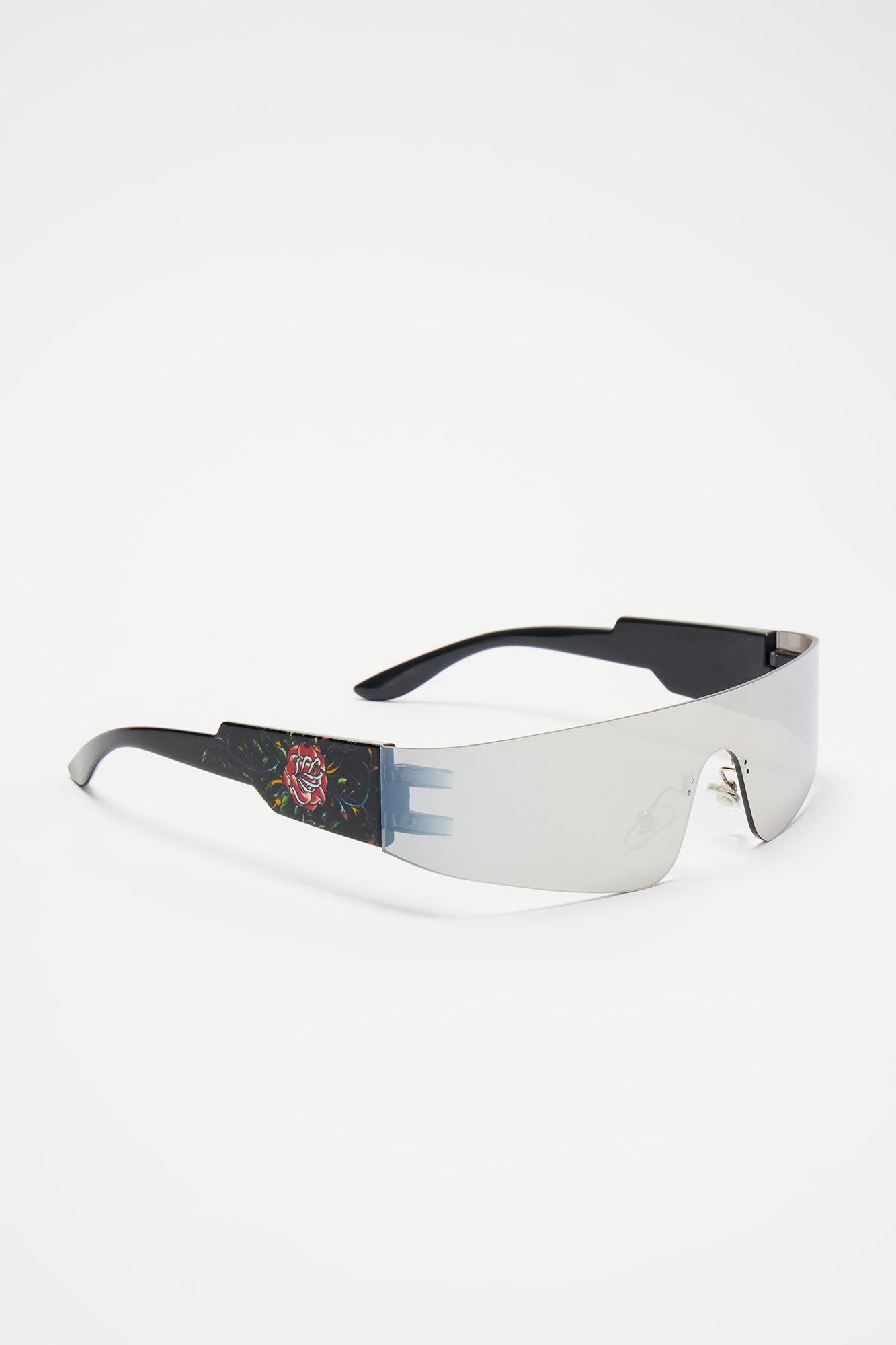 Ed Hardy Rose Shield Sunglasses - Black