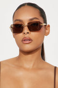 To The Next Level Square Sunglasses - Brown
