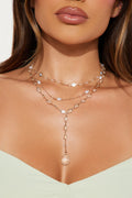 Amber Dust Layered Necklace - Gold