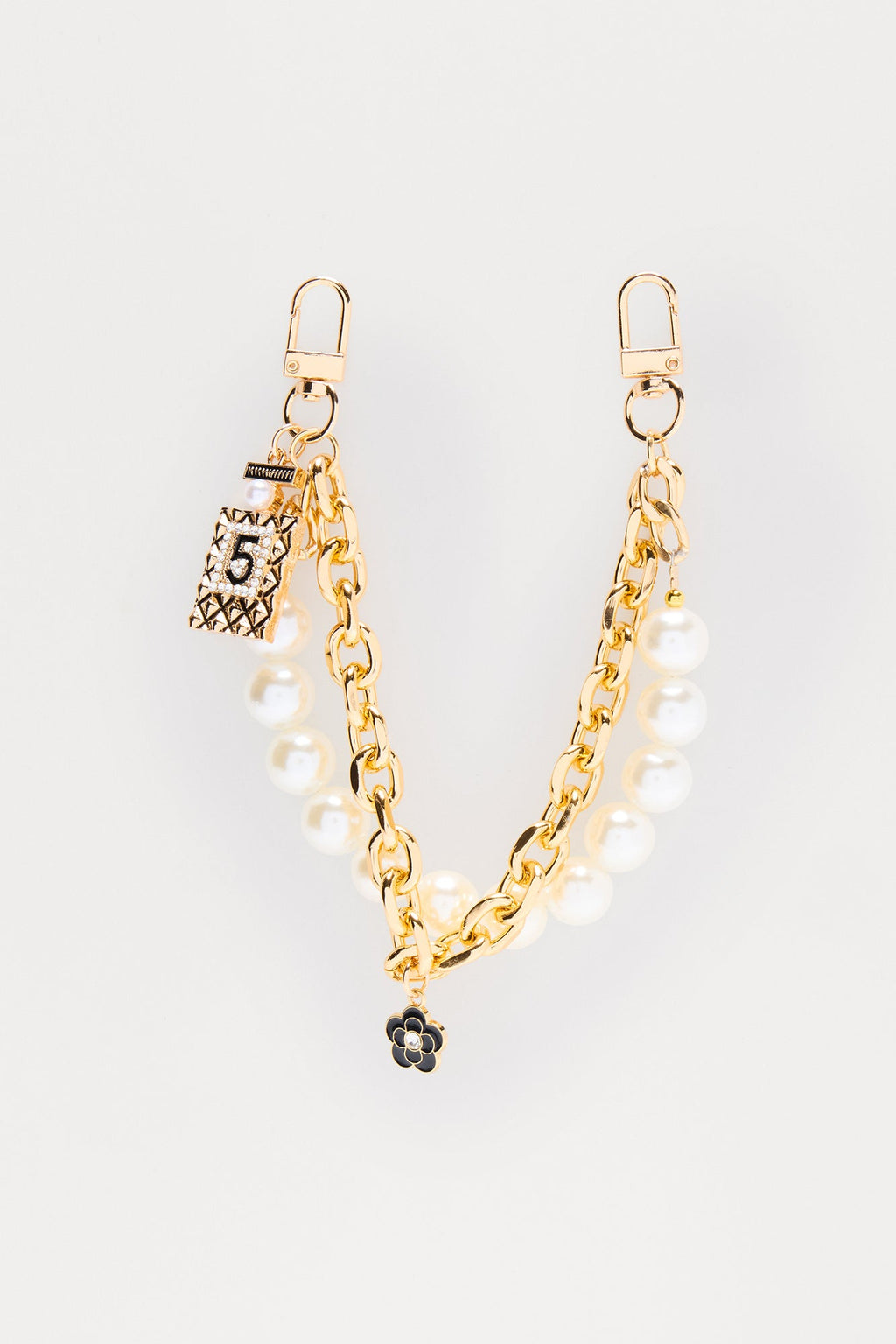 Pearls And Perfume Handbag Chain - Gold/combo