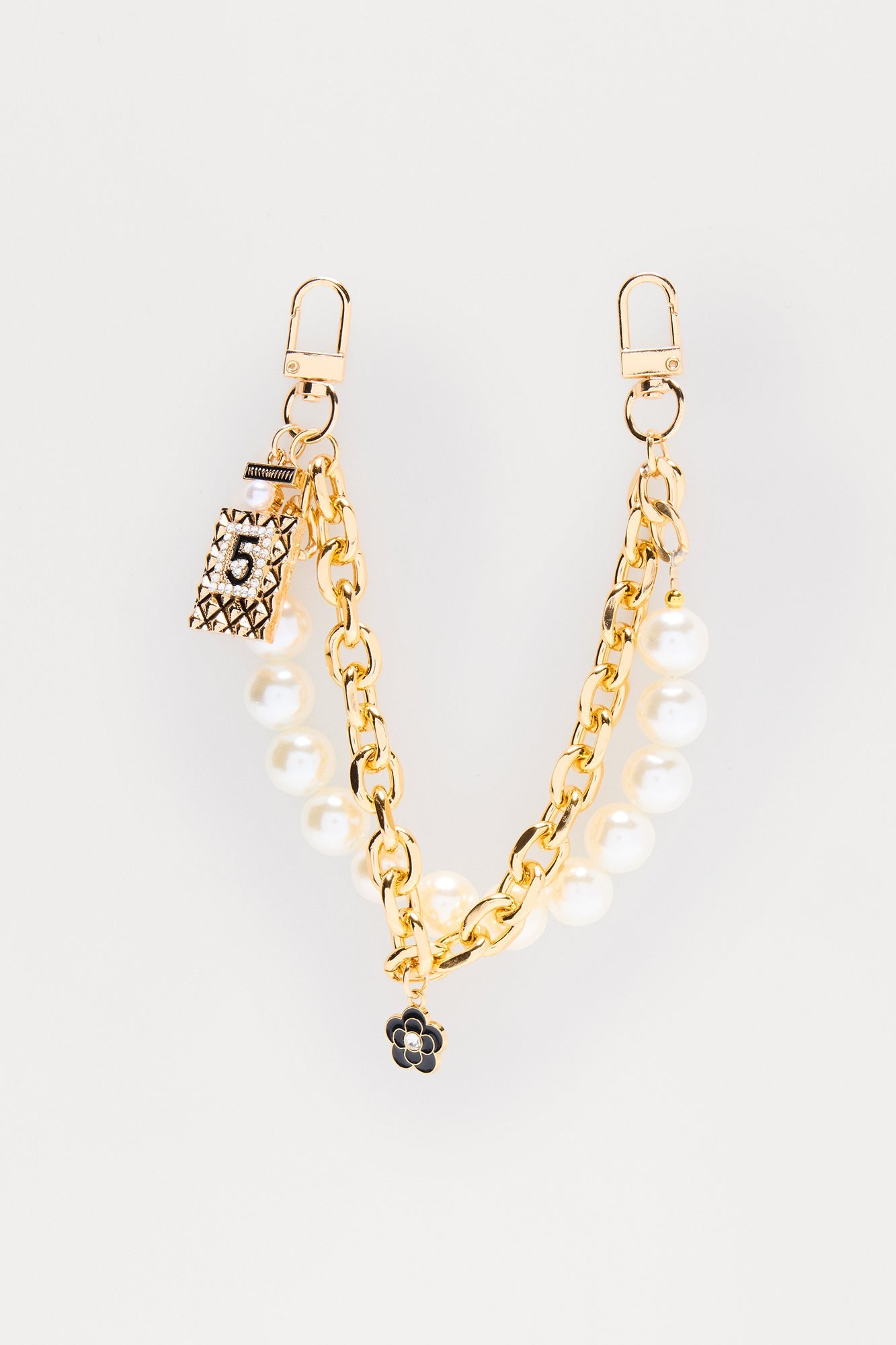 Pearls And Perfume Handbag Chain - Gold/combo