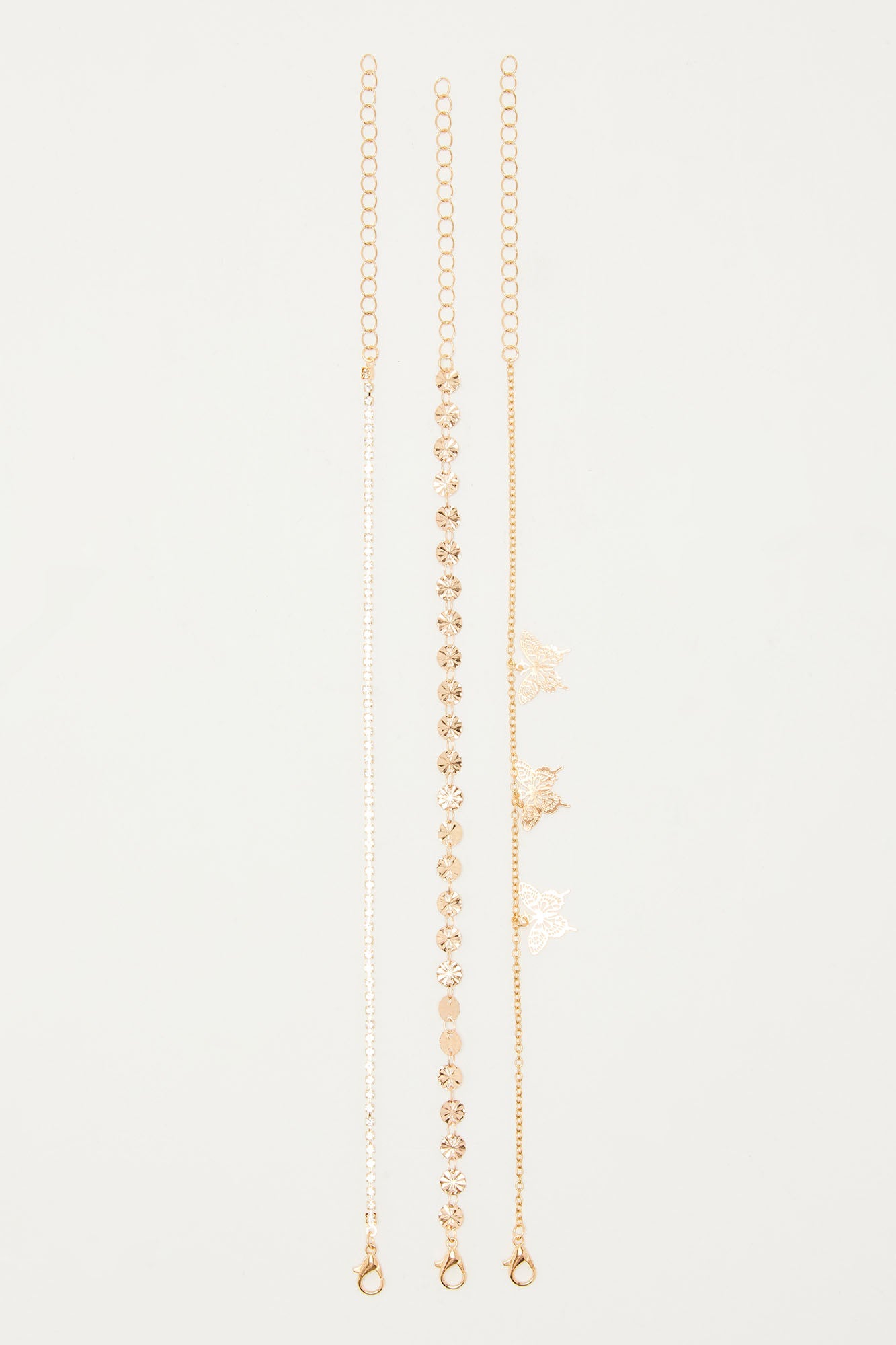 Be On My Way Butterfly Anklet - Gold