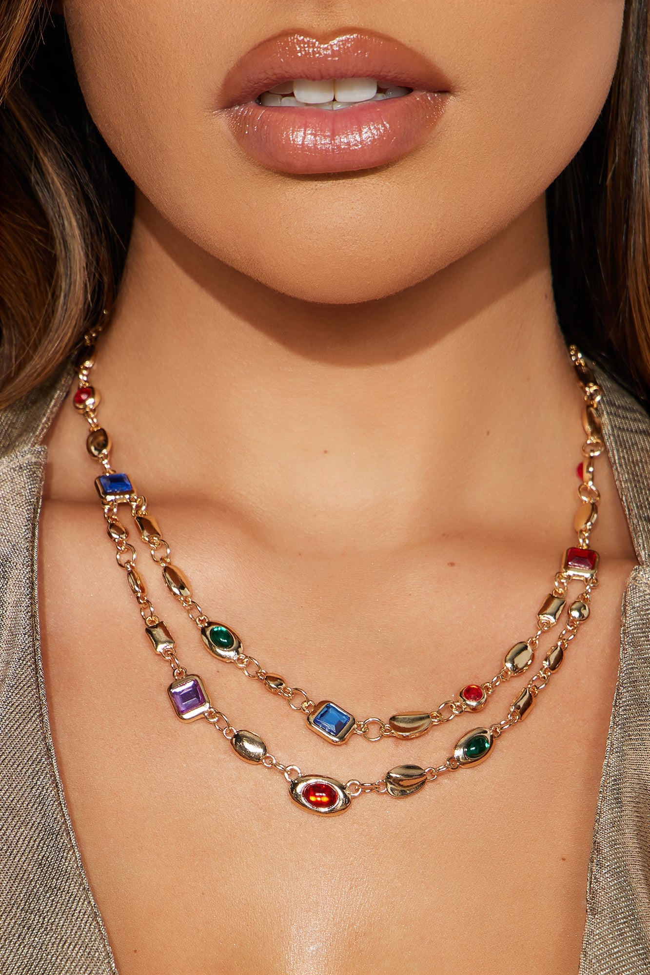 The Truest Gem Layered Necklace - Gold