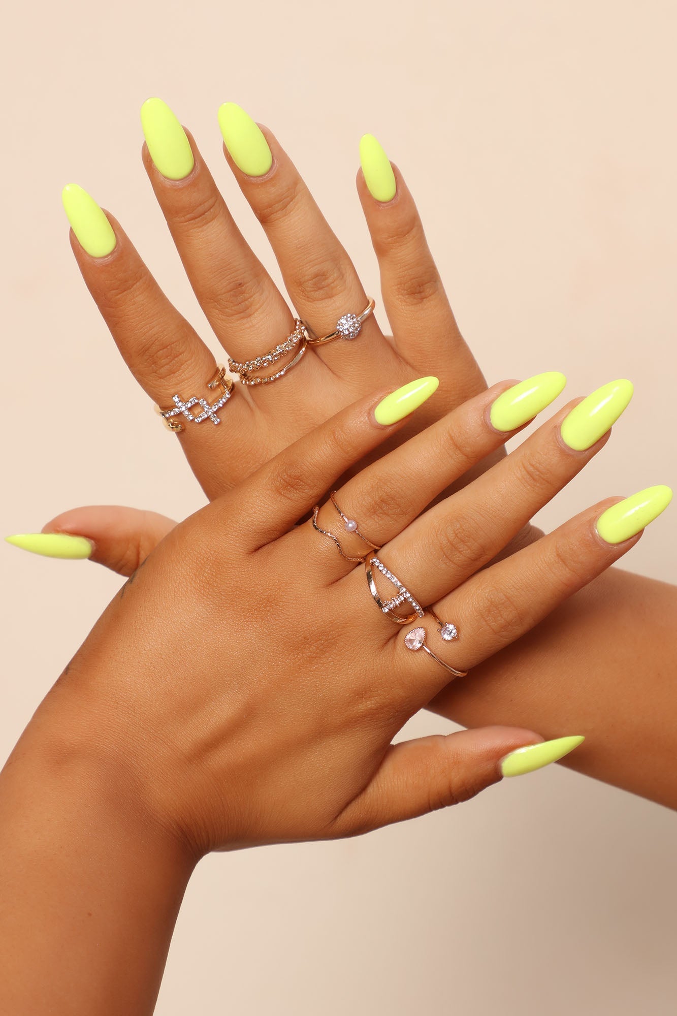 Simply Beautiful 9 Piece Ring Set - Gold