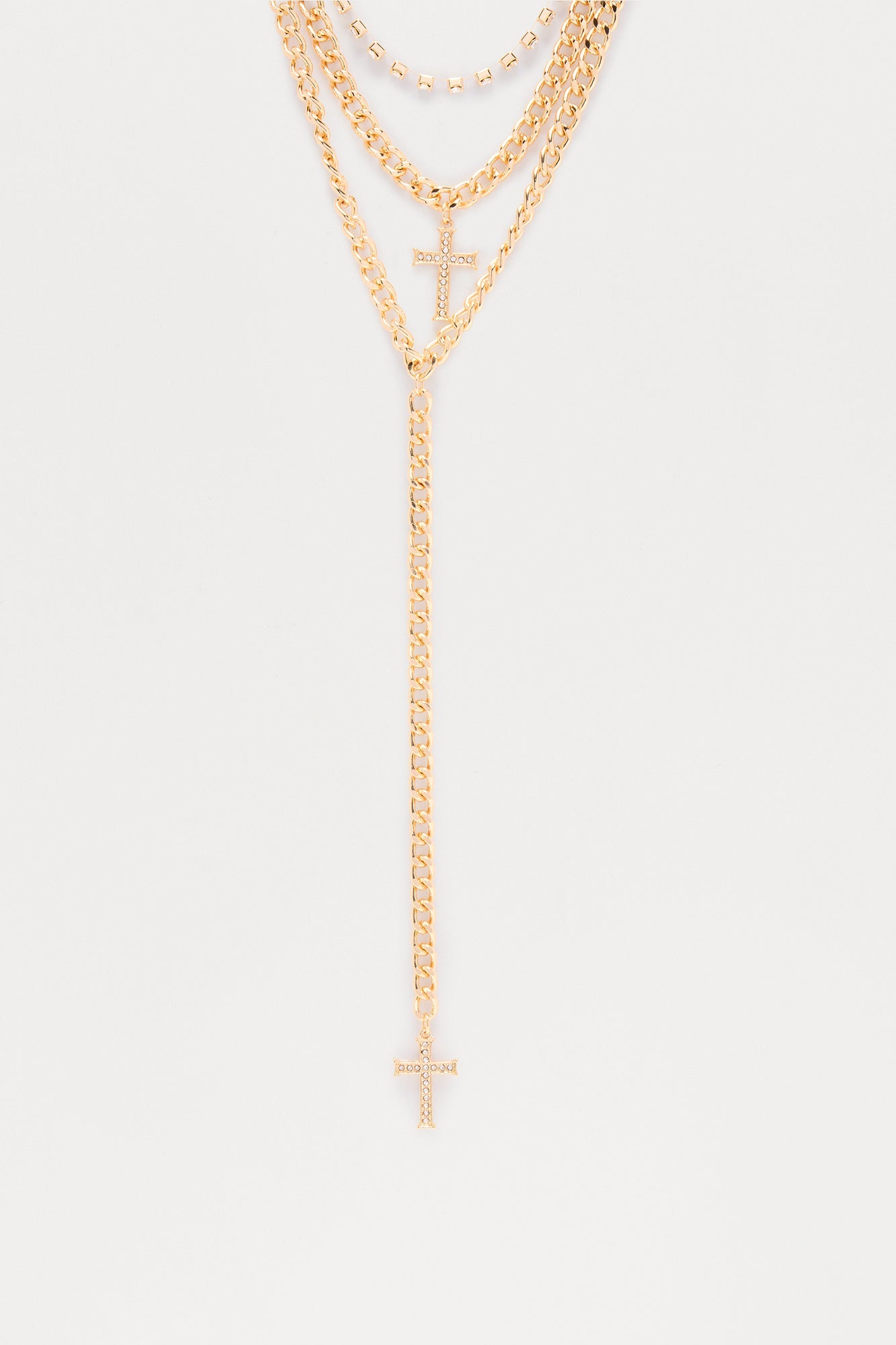 Nova Layered Lariat Necklace - Gold