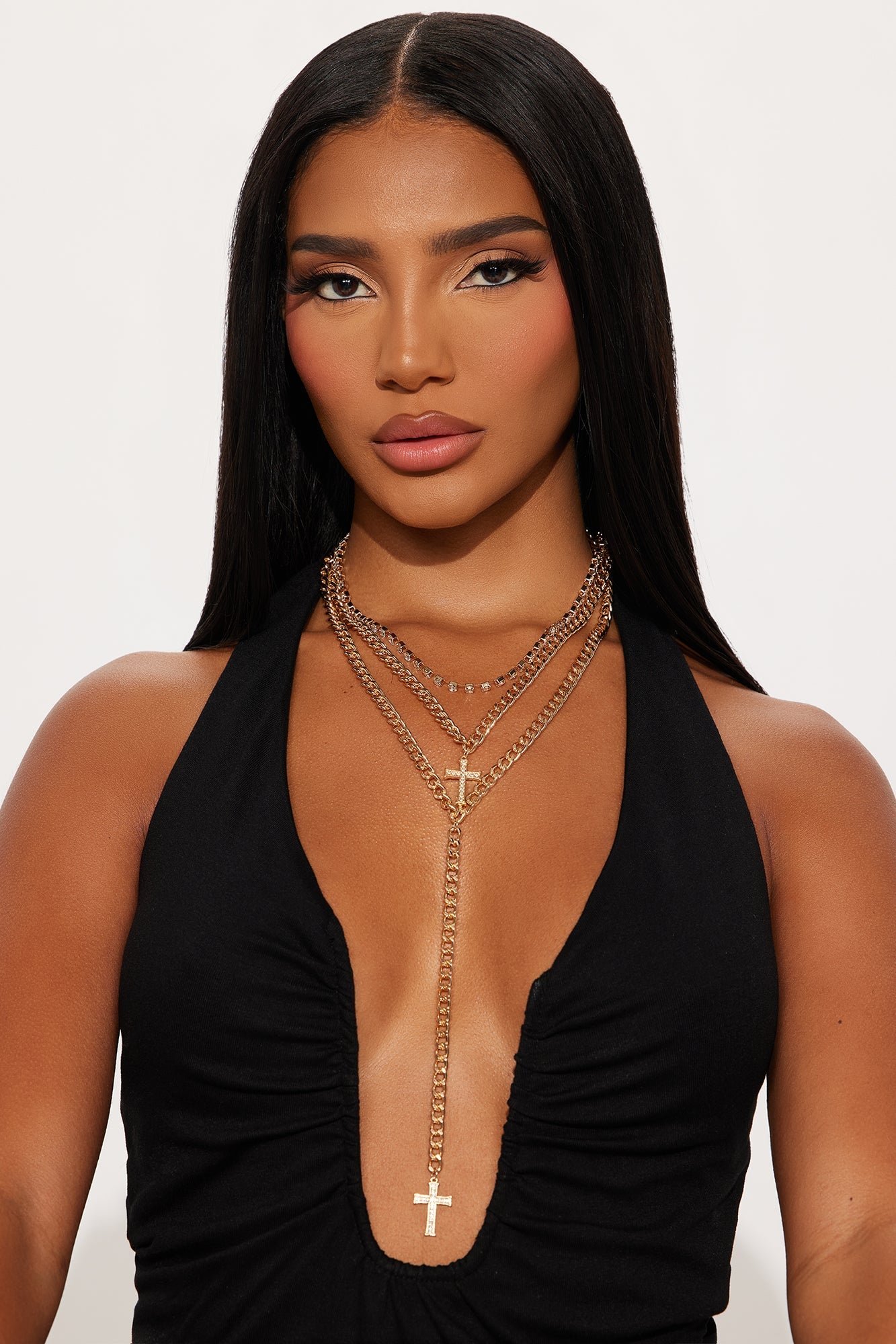 Nova Layered Lariat Necklace - Gold