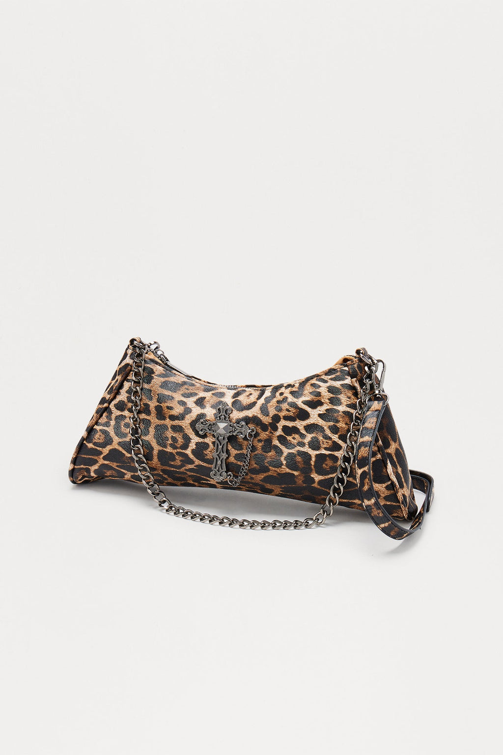 Asking For Forgiveness Faux Leather Leopard Shoulder Bag - Brown/combo
