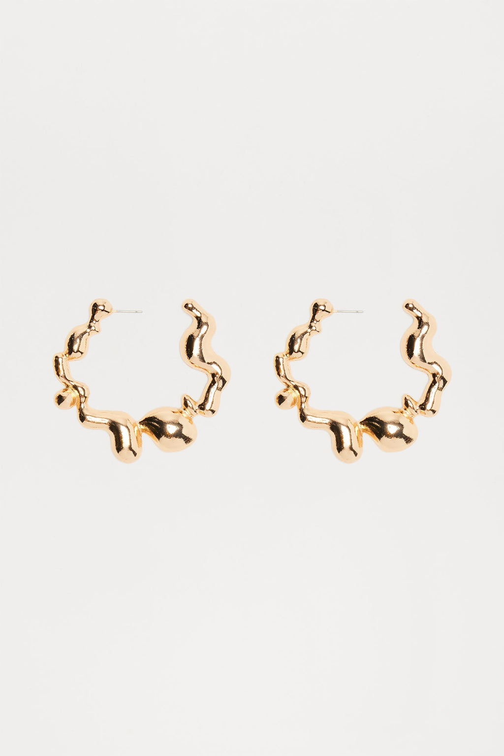 Extra Dimensional Hoop Earrings - Gold