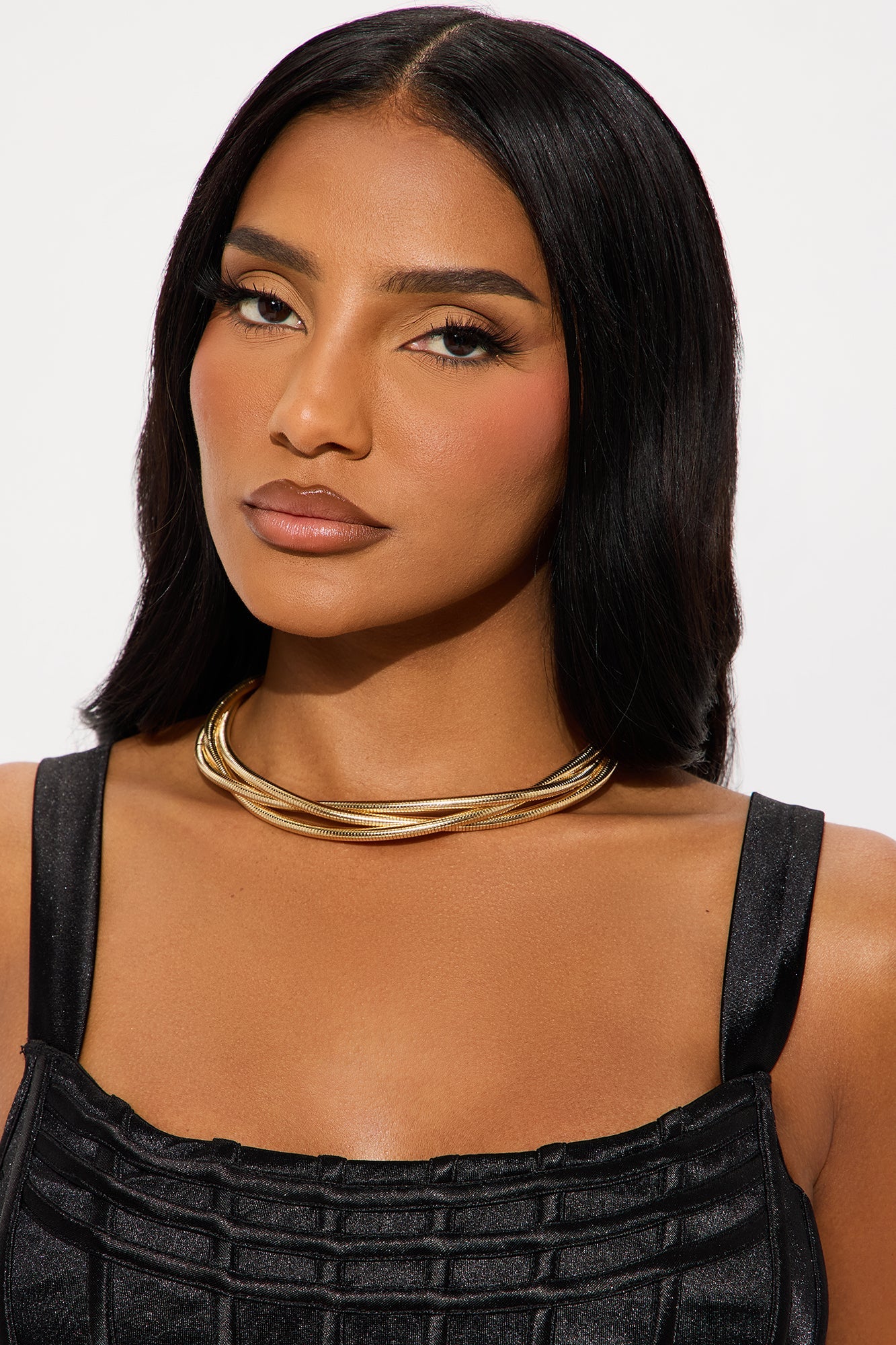 Mallory Layered Choker Necklace - Gold