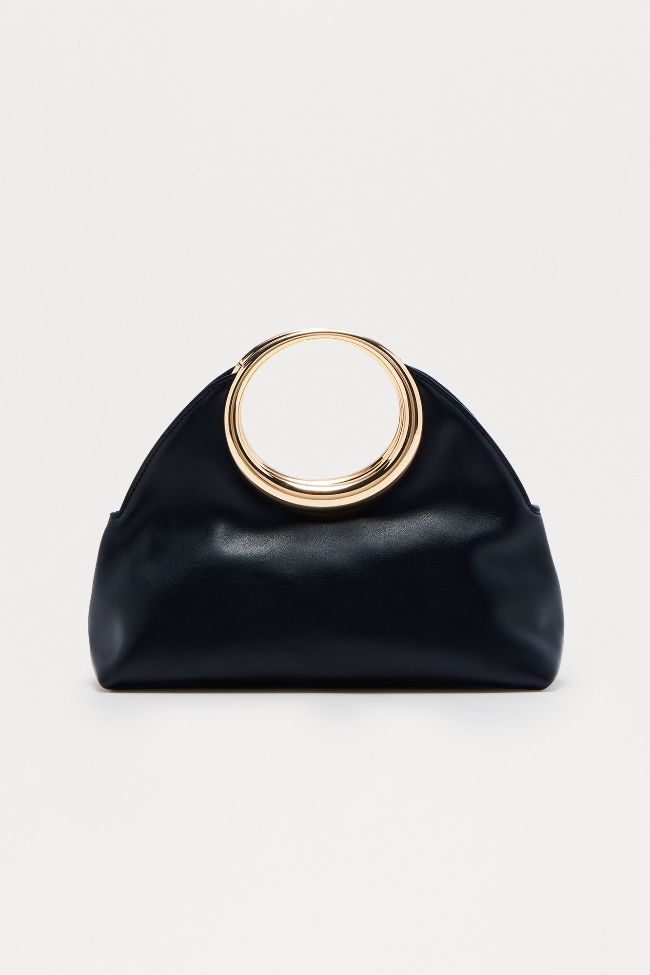 Left Speechless Faux Leather Clutch - Black