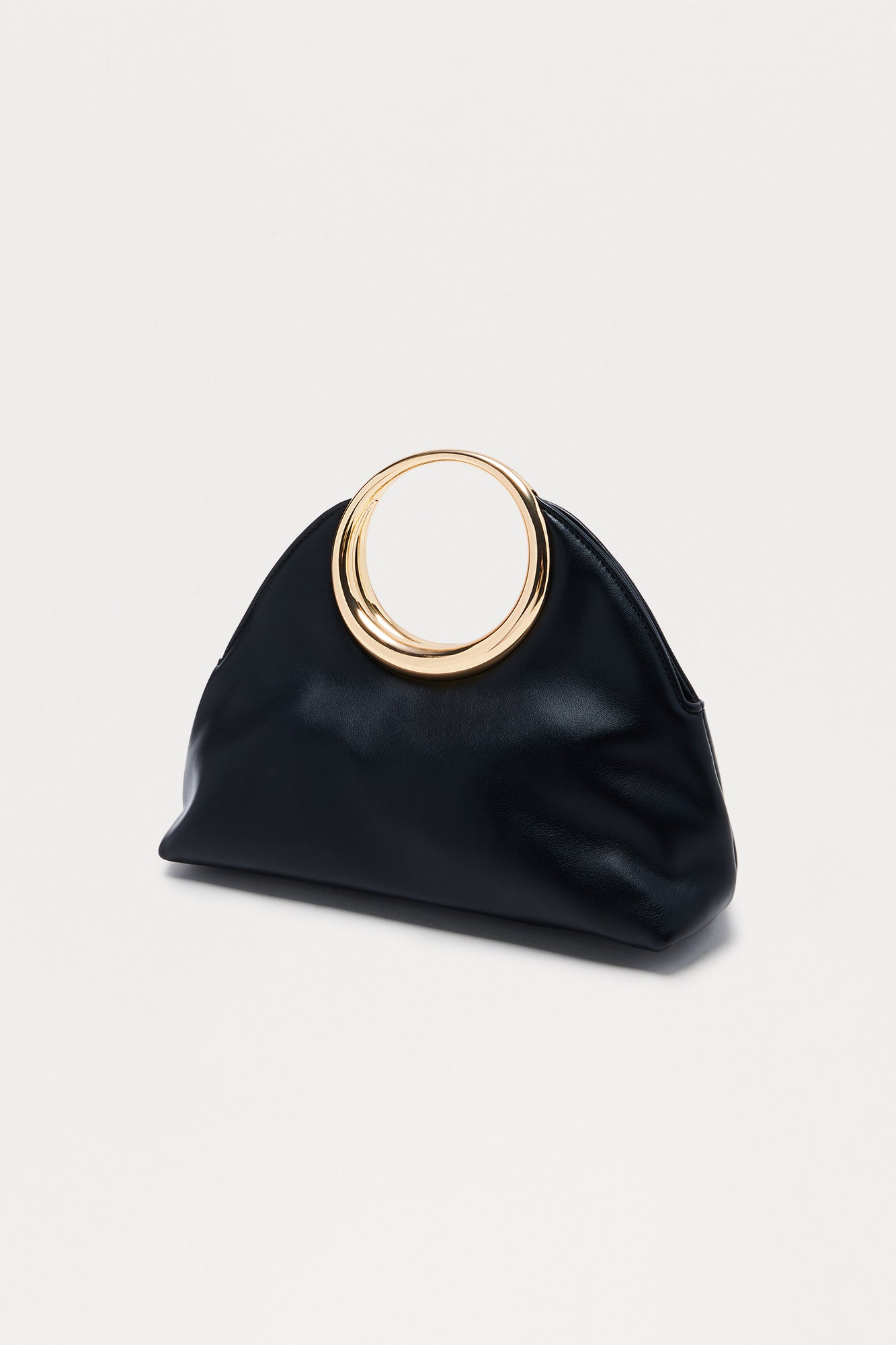 Left Speechless Faux Leather Clutch - Black