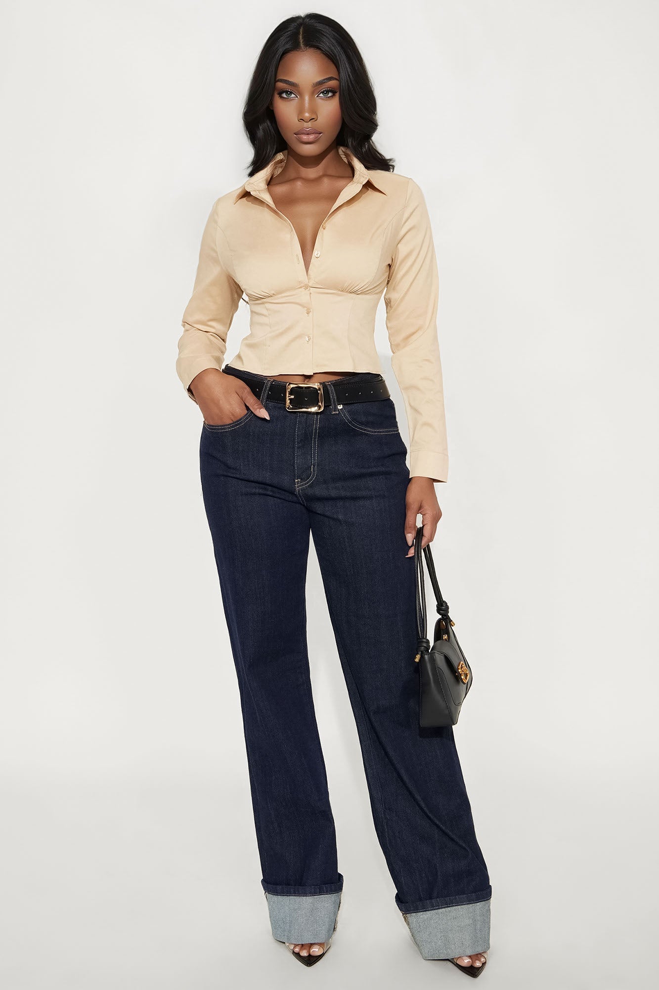 Almost Famous Poplin Shirt - Taupe