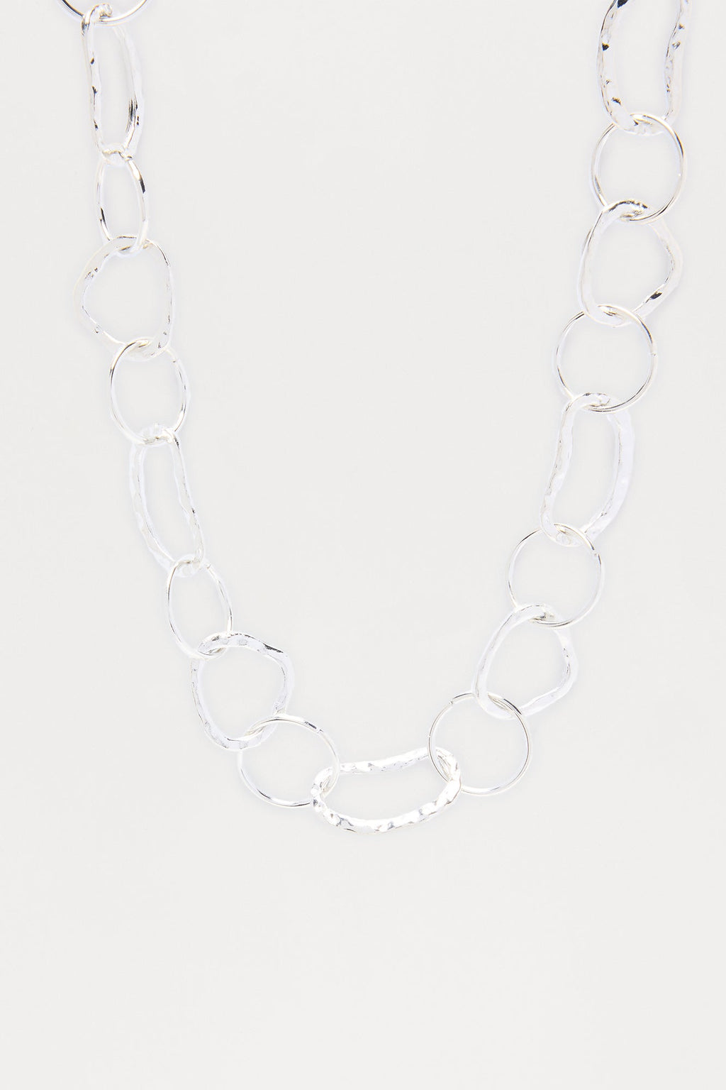 Vera Single Chain Metal Necklace - Silver