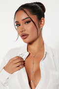 Showing Up Tonight Necklace - Silver