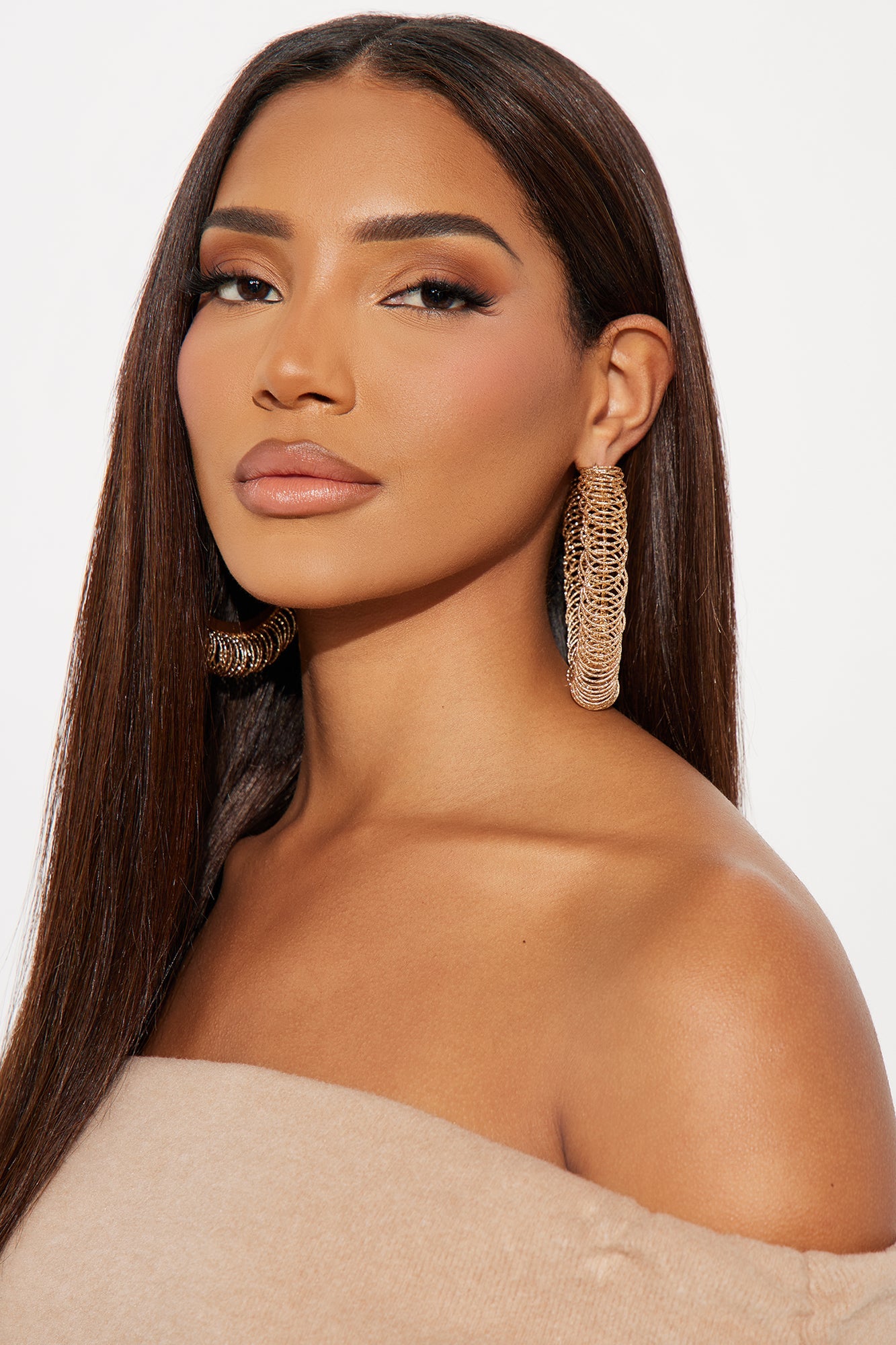 Dessert Sun Hoop Earrings - Gold