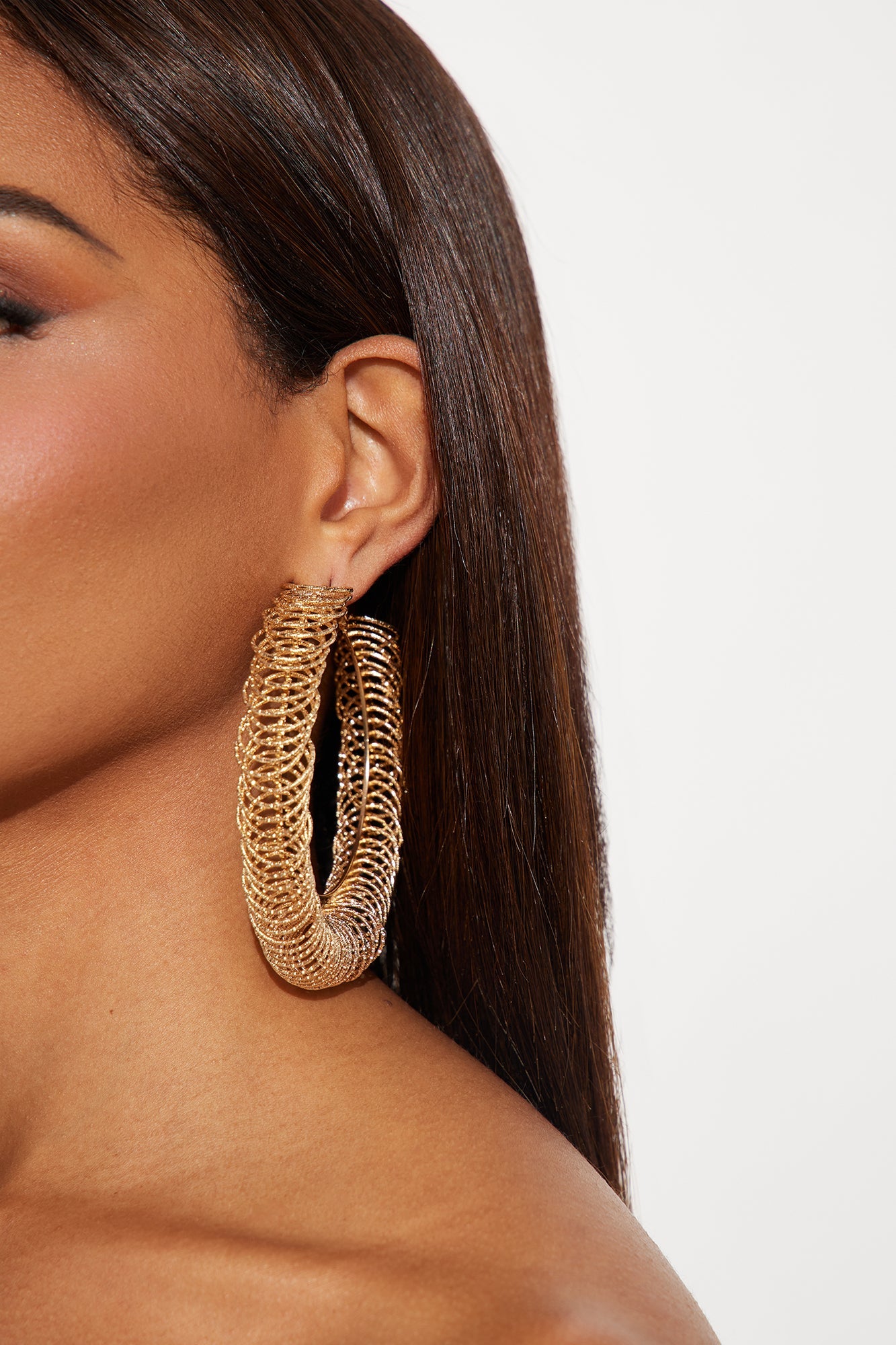 Dessert Sun Hoop Earrings - Gold
