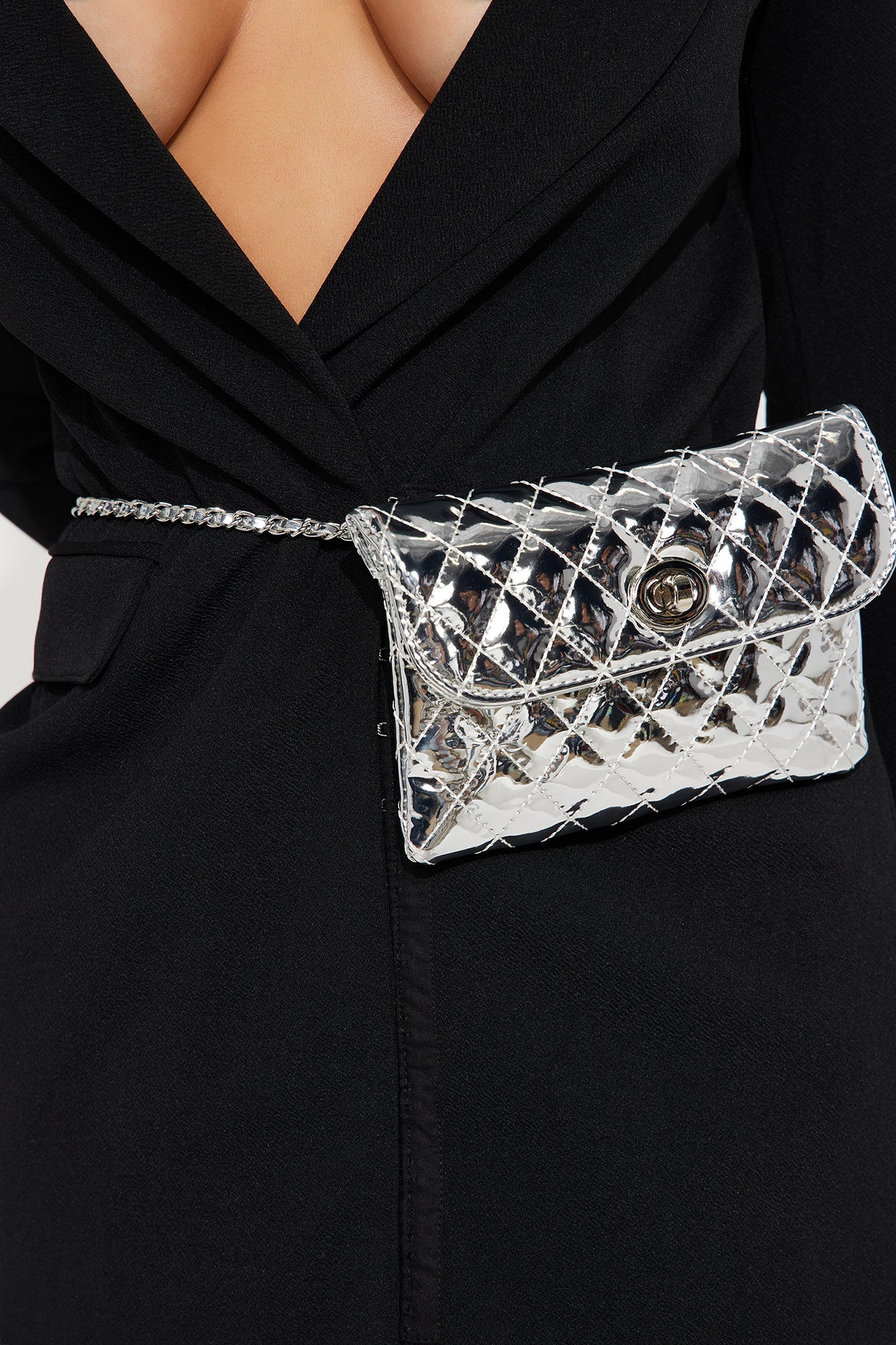 Never A Basic Gal Belt Bag - Silver