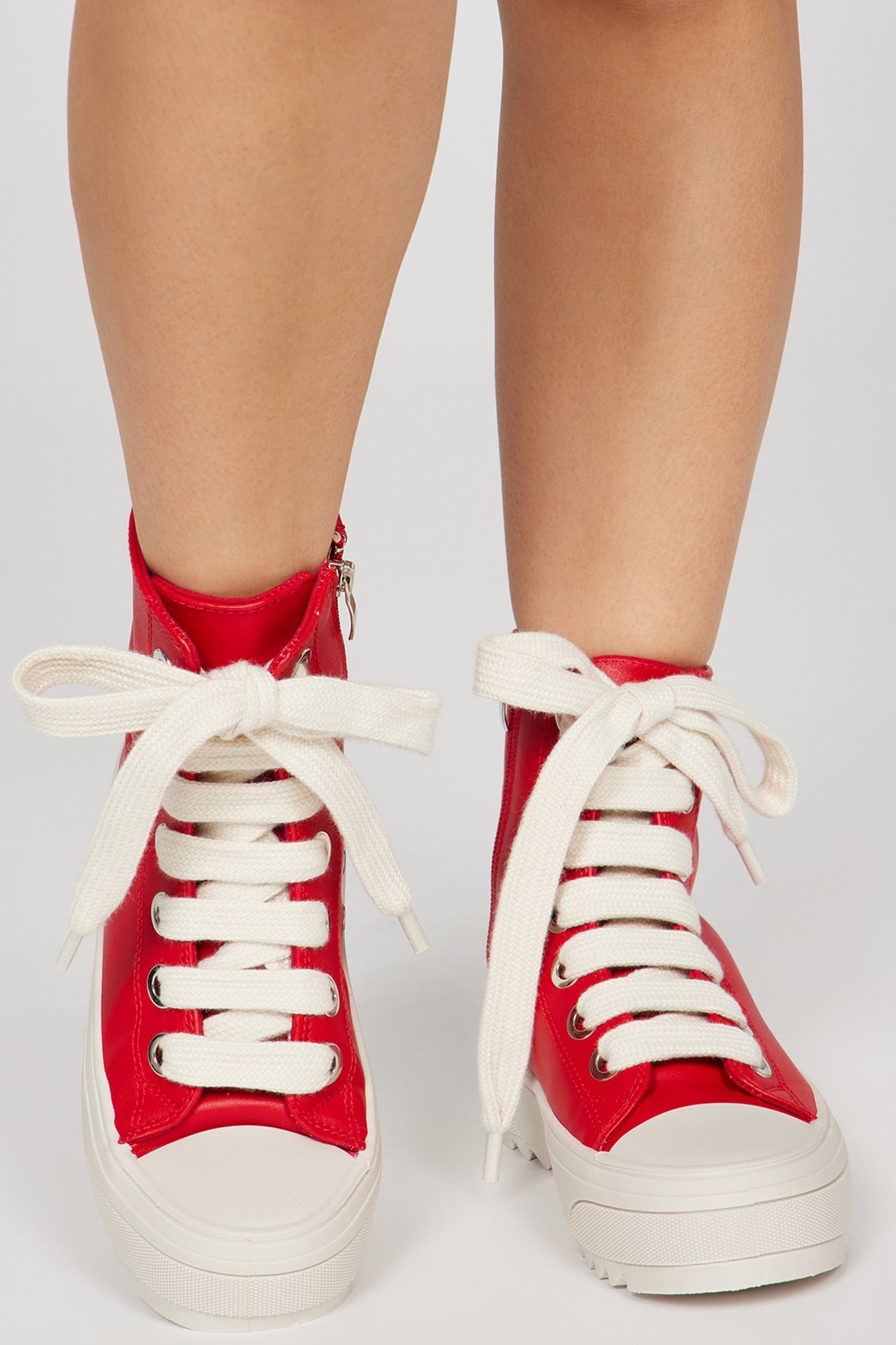 Letting Go High Cut Sneakers - Red