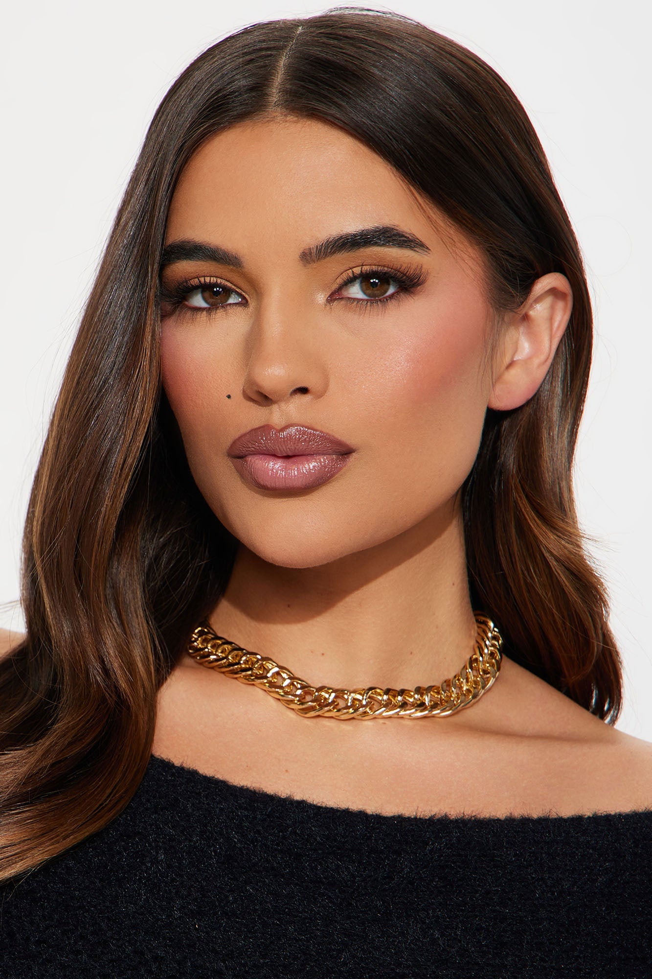 Blind Date Chainlink Necklace - Gold