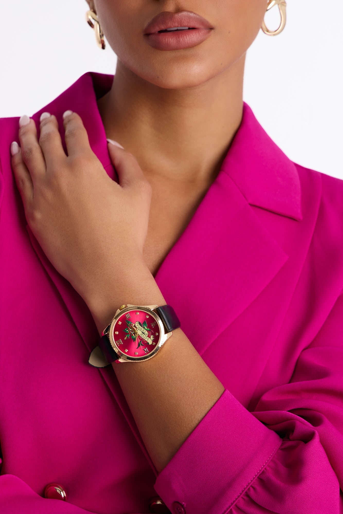 Ed Hardy Love Eternal Watch - Black/Pink