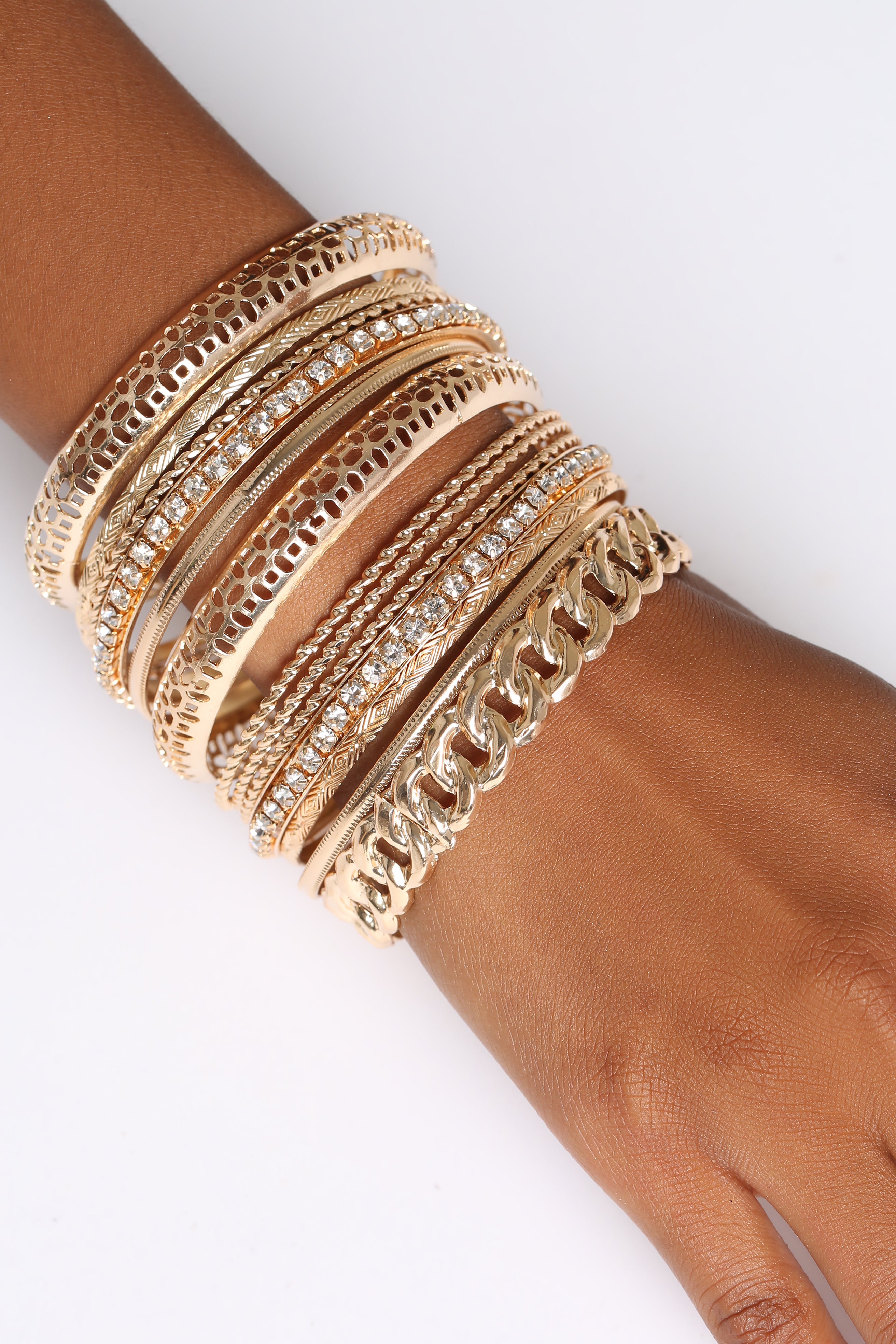 The Whole Fam Bam Bangle Set - Gold