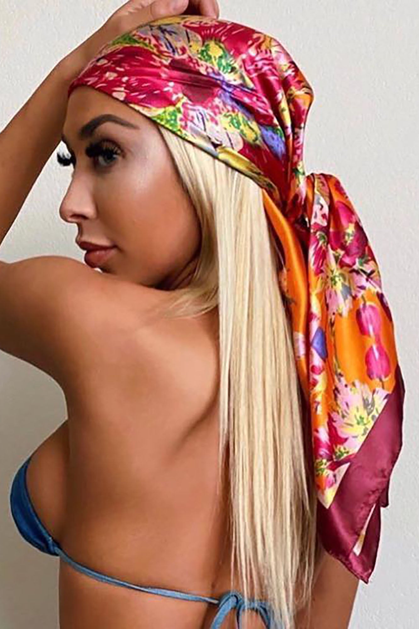 Bed Of Flowers Head Scarf - Multi